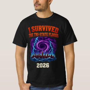 Ich überlebte die Tri-State-Fluten 2026 NY CT NJ T-Shirt