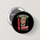 Ich überlebte die Trump-Rezession 4 7 25 - 4 9 25  Button (Vorne & Hinten)
