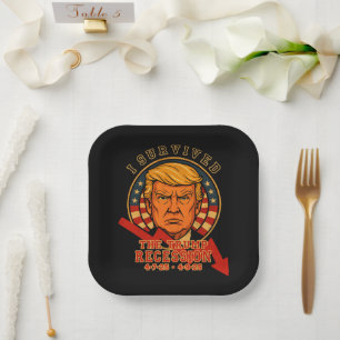 Ich überlebte die Trump-Rezession 4 7 25 - 4 9 25 Pappteller