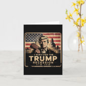 Ich überlebte die Trump-Rezession Karte (Gelbe Blume)