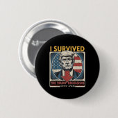 Ich überlebte die Trump-Rezession lustig für Männe Button (Vorne & Hinten)