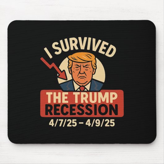 Ich überlebte die Trump-Rezession lustig Mousepad (Vorne)