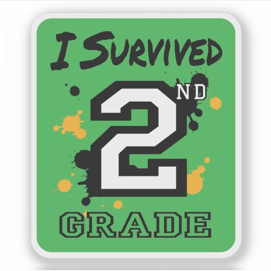 Ich überlebte die zweite Stufe Aufkleber (Vorderseite)