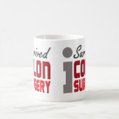 Ich überlebte Doppelpunkt-Operations-Tasse Kaffeetasse (Mittel)