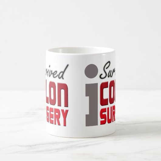 Ich überlebte Doppelpunkt-Operations-Tasse Kaffeetasse (Mittel)