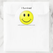 Ich überlebte ein anderes Meeting.. E-Mail - Stick Runder Aufkleber (Tasche)