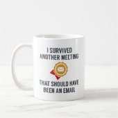 Ich überlebte ein anderes Meeting Kaffeetasse (Links)