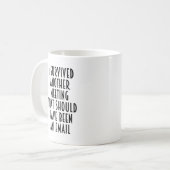 Ich überlebte ein anderes Meeting (sollte eine E-M Kaffeetasse (Vorderseite Links)