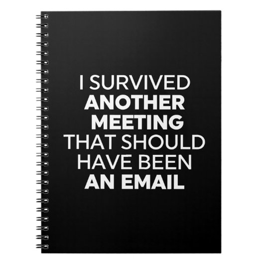 Ich überlebte ein anderes Treffen, das eigentlich Notizblock (Vorderseite)