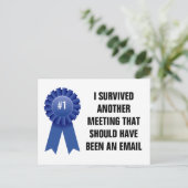 Ich überlebte ein anderes Treffen, das eigentlich Postkarte (Stehend Vorderseite)