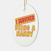 ICH ÜBERLEBTE, EIN NANNY ZU SEIN KERAMIKORNAMENT (Links)