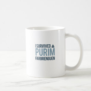 Ich überlebte ein purim farbrengen kaffeetasse
