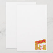 ICH ÜBERLEBTE EINE ALIEN INVASION BRIEFPAPIER (Vorne/Hinten)