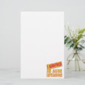 ICH ÜBERLEBTE EINE ALIEN INVASION BRIEFPAPIER (Stehend Vorderseite)