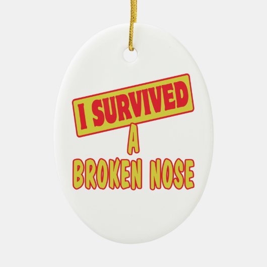 ICH ÜBERLEBTE EINE BROKENNOSE KERAMIKORNAMENT (Vorne)