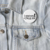 Ich überlebte eine jüdische Mamma - Jude-Spaß Button (Beispiel)