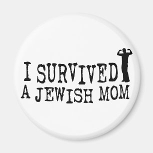 Ich überlebte eine jüdische Mamma - Jude-Spaß Magnet