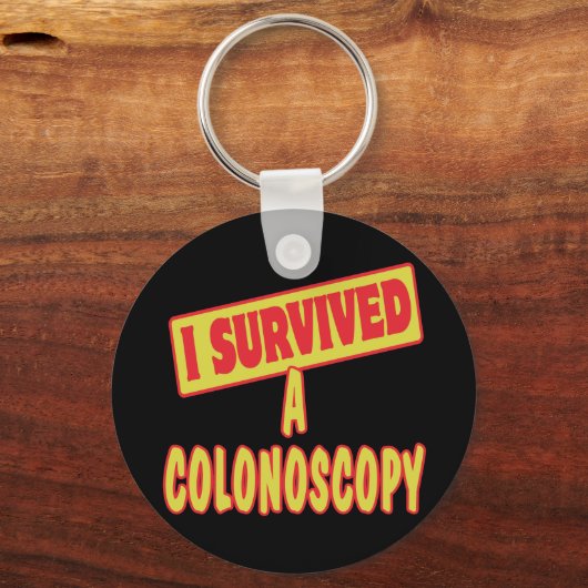 ICH ÜBERLEBTE EINE KOLONOSKOPIE SCHLÜSSELANHÄNGER (Vorderseite)