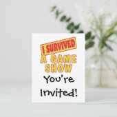 ICH ÜBERLEBTE EINE SPIELZEIGE EINLADUNG (Stehend Vorderseite)