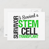 Ich überlebte eine Stammzelltransplantation v3 Postkarte (Vorne/Hinten)