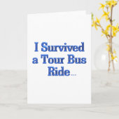 Ich überlebte eine Tour Bus Ride Grußkarte Karte (Gelbe Blume)