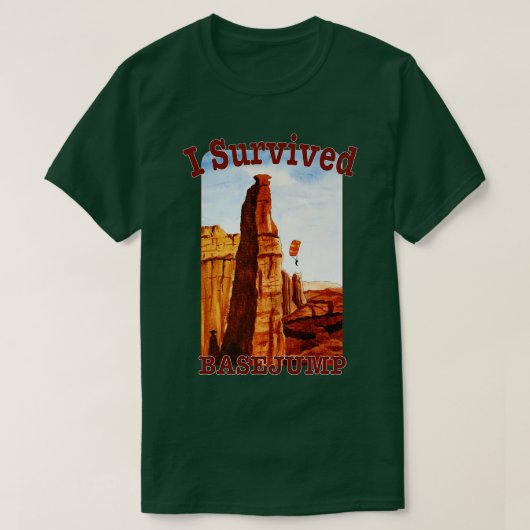 Ich überlebte einen Basesprung T-Shirt (Design vorne)