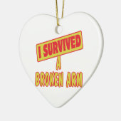 ICH ÜBERLEBTE EINEN BROKEN ARM KERAMIK ORNAMENT (Links)