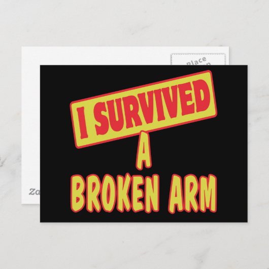 ICH ÜBERLEBTE EINEN BROKEN ARM POSTKARTE (Vorne/Hinten)
