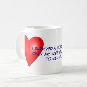 Ich überlebte einen Herzinfarkt Kaffeetasse (Vorderseite Links)