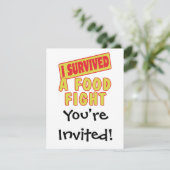 ICH ÜBERLEBTE EINEN NAHRUNGSMITTELKAMPF EINLADUNG (Stehend Vorderseite)