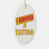 ICH ÜBERLEBTE EINEN TOD KERAMIKORNAMENT (Rechts)