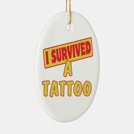 ICH ÜBERLEBTE EINEN TOD KERAMIKORNAMENT (Rechts)