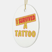 ICH ÜBERLEBTE EINEN TOD KERAMIKORNAMENT (Links)