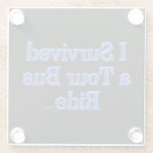 Ich überlebte einen Untersetzer mit dem Reisebus a (Rückseite)