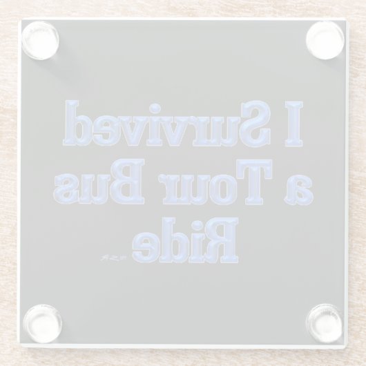 Ich überlebte einen Untersetzer mit dem Reisebus a (Rückseite)