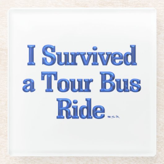 Ich überlebte einen Untersetzer mit einem Rundbus (Vorderseite)