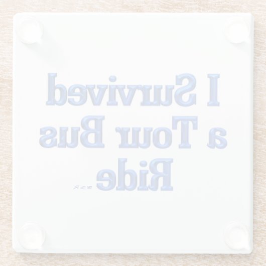 Ich überlebte einen Untersetzer mit einem Rundbus (Rückseite)