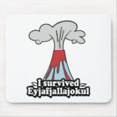 Ich überlebte Eyjafjallajokul Vulkan Mousepad (Vorne)
