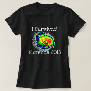 "Ich überlebte Florenz 2018" u. Hurrikan-Radar T-Shirt