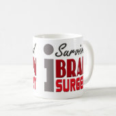 Ich überlebte Gehirn-Operations-Tasse Kaffeetasse (VorderseiteRechts)