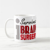 Ich überlebte Gehirn-Operations-Tasse Kaffeetasse (Links)