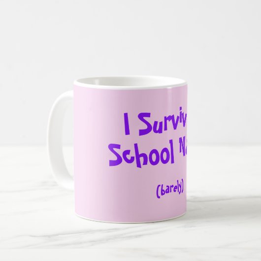 Ich überlebte genannte School Mug Kaffeetasse (Vorderseite Links)
