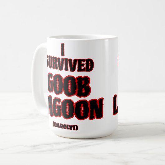 Ich überlebte Goob Lagoon Kaffeetasse (Vorderseite Links)