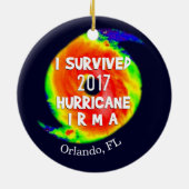ICH ÜBERLEBTE HURRICANE IRMA an Ihrem Standort Keramikornament (Hinten)