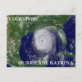 ICH ÜBERLEBTE HURRICANE KATRINA POSTKARTE