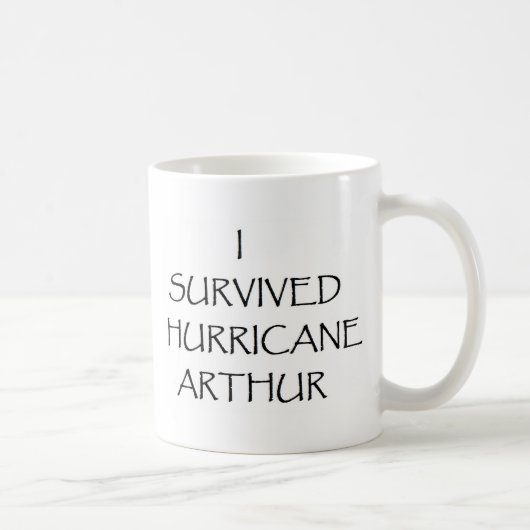 Ich überlebte Hurrikan Arthur Kaffeetasse (Rechts)