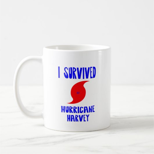 Ich überlebte Hurrikan Harvey Kaffeetasse (Links)