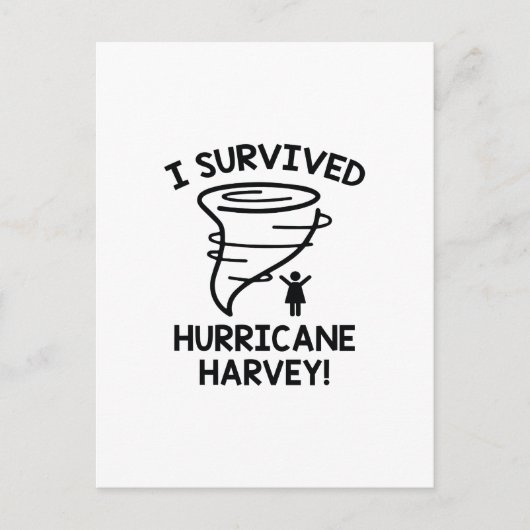Ich überlebte Hurrikan Harvey Postkarte (Vorderseite)