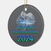 Ich überlebte Hurrikan Helene 2024 v2 Keramik Ornament (Links)