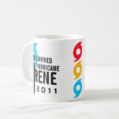 Ich überlebte Hurrikan-Irene-Tasse Kaffeetasse (Vorderseite Links)